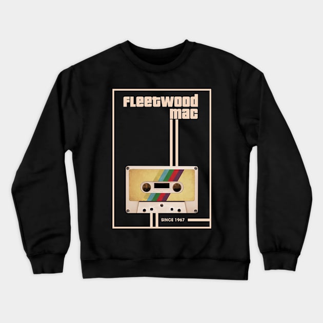 Fleetwood Mac Music Retro Cassette Tape Crewneck Sweatshirt by Computer Science